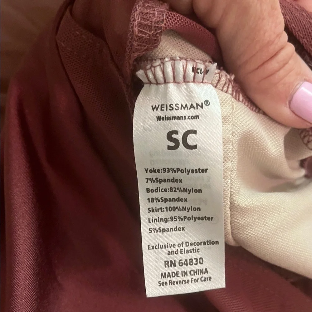 Weissman Burgundy long tutu Dance Costume Childs size small